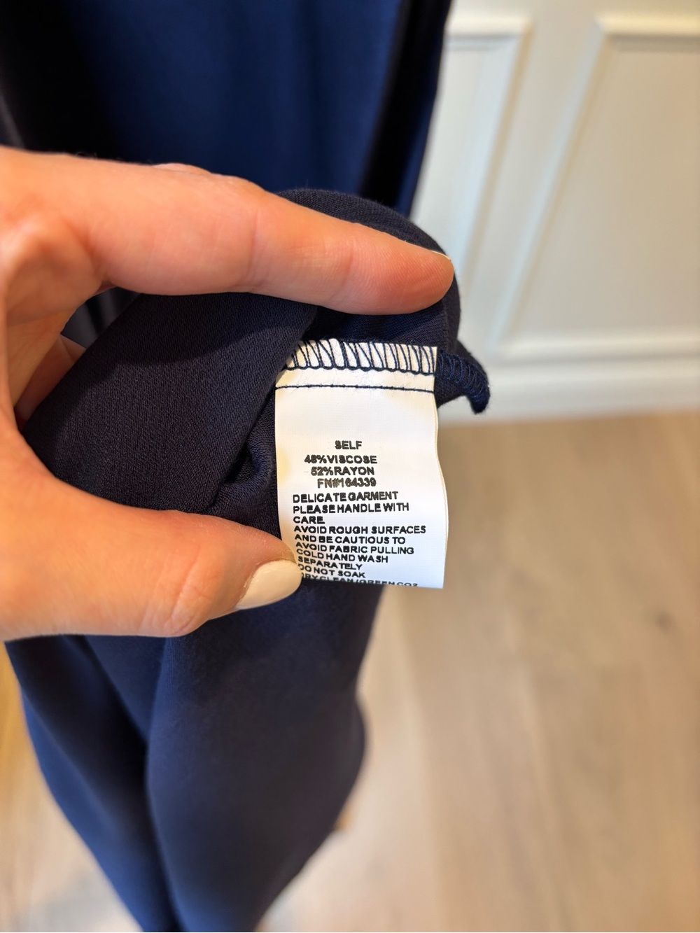 SNDYS Navy Satin Cowl-Neck Midi Slip Dress - Picture 6 of 6